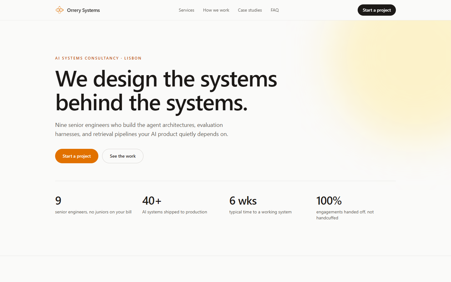 The top of the landing page Opus 4.8 wrote
